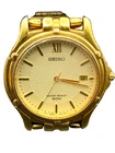 Seiko Vintage Men's 36mm Gold Tone Stainless Steel Quartz Watch with Date