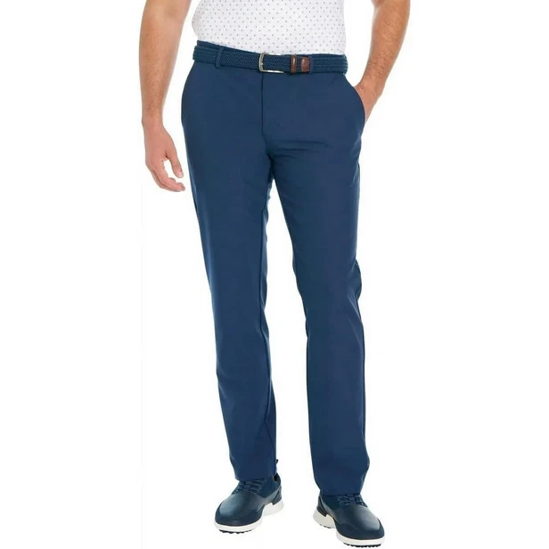 Greg Norman Mens ML75 Microfiber Stretch Chino Pant - 34 x 30 Blue
