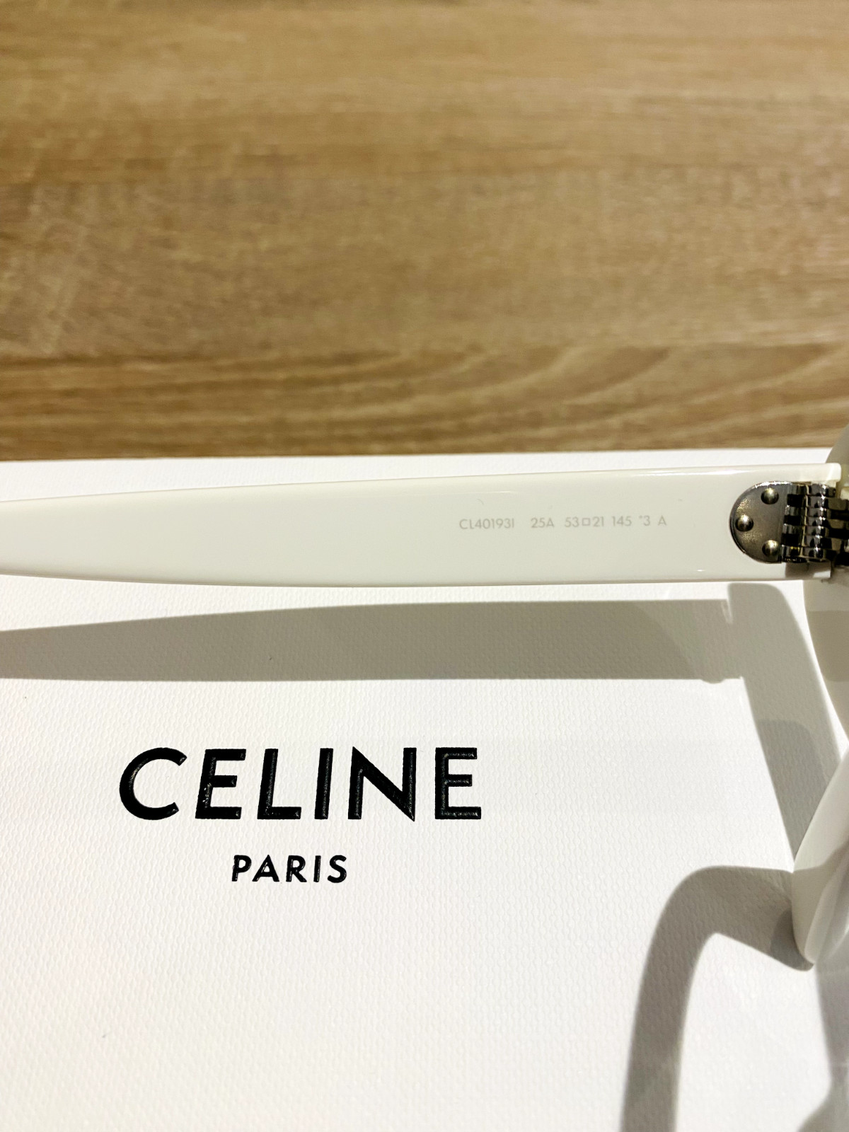 Celine Cat Eye S193 Sunglasses White Frame/Smoke Lenses RRP £340 image 5