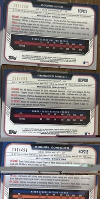 2015 Bowman Chrome Prospect Binder 360+ Cards Color/#d Correa Fried