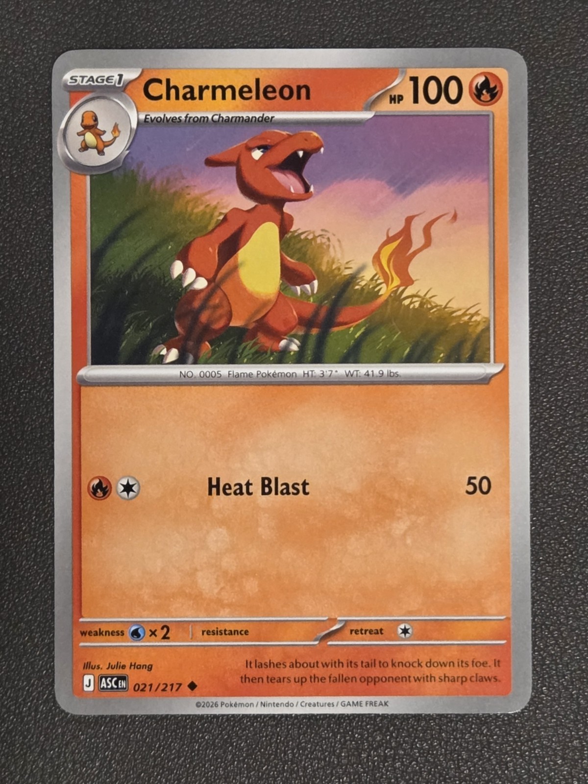 Ascended Heroes Pokémon TCG CHARMELEON 21/217 Regular NM 2026