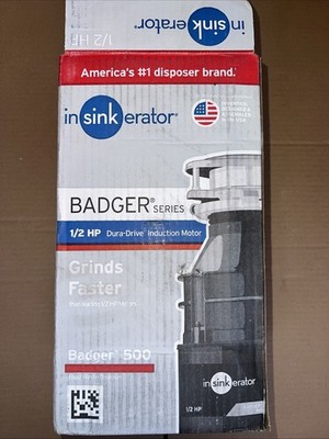 InSinkErator Badger 500 1/2 HP Continuous Feed Kitchen Garbage Disposal