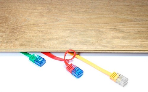 3x CAT 6a Netzwerkkabel Flachkabel; CAT FLAT 6a-0300 U/UTP BLAU 3m - Afbeelding 6 van 6