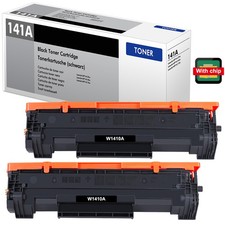 2 Pack 141A W1410A Toner WITH CHIP Fits for HP LaserJet MFP M140w M139w M110w AA