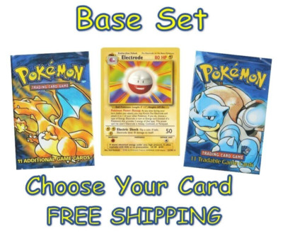 Pokemon Base Pokemon TCG BASE SET Unlimited 1999 WOTC Vintage 151 Choose Your Card ...