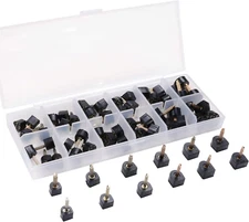 24 Pairs High Heel Tips Shoes Replacement Tap Caps,6 Size,8,/9/10/11/12/12.5Mm,U