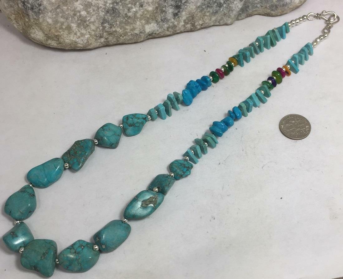 All items in the store Southwestern mix shape turquoise bead necklace Bombing free shipping 20
