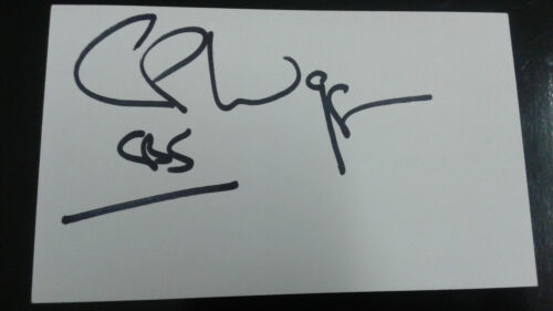 Chris Wragge Johnson Signed Autograph 3x5 Index Cards CBS Entertainment Tonight - Picture 1 of 2