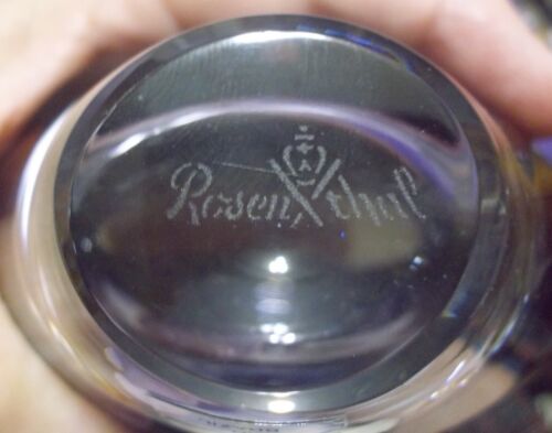 AMETHYST GLASS PURPLE VALENTINE HEART ART GLASS VASE ROSENTHAL PAPERWEIGHT - Picture 2 of 19