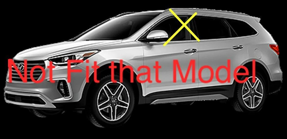 For Hyundai Santa Fe Sport 13 - 21 Top Roof Rack Baggage Luggage Cross Bar Black - Image 3 of 4