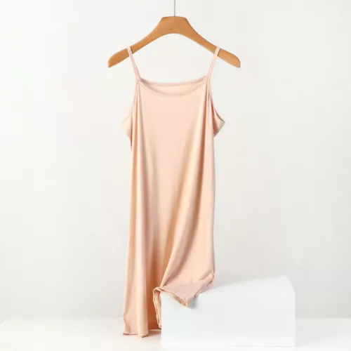 Damen Camisole Baumwolle Unterkleid locker Petticoat Unterrock Negligee Nachthemd - Bild 35 von 36