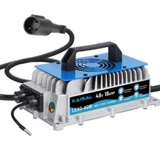 Smart Club Car Charger 48V 18A Golf Cart Battery Charger Round 3 Pin Plug 10A