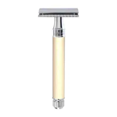 Edwin Jagger Long DE87 Classic DE Safety Razor in Ivory (Closed Comb)