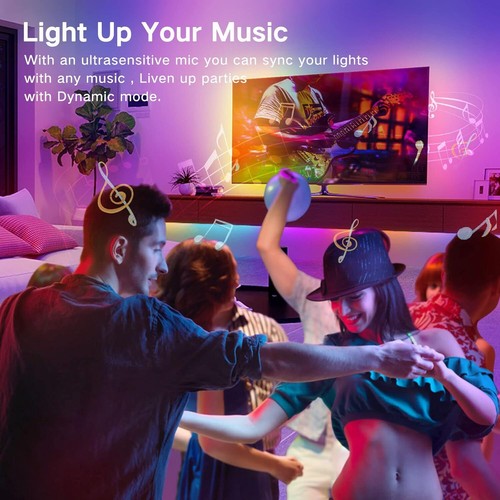 10m WIFI COB RGB/RGBW+IC LED Strip Lights Color Changing Lights Music Sync Alexa - Picture 4 of 23