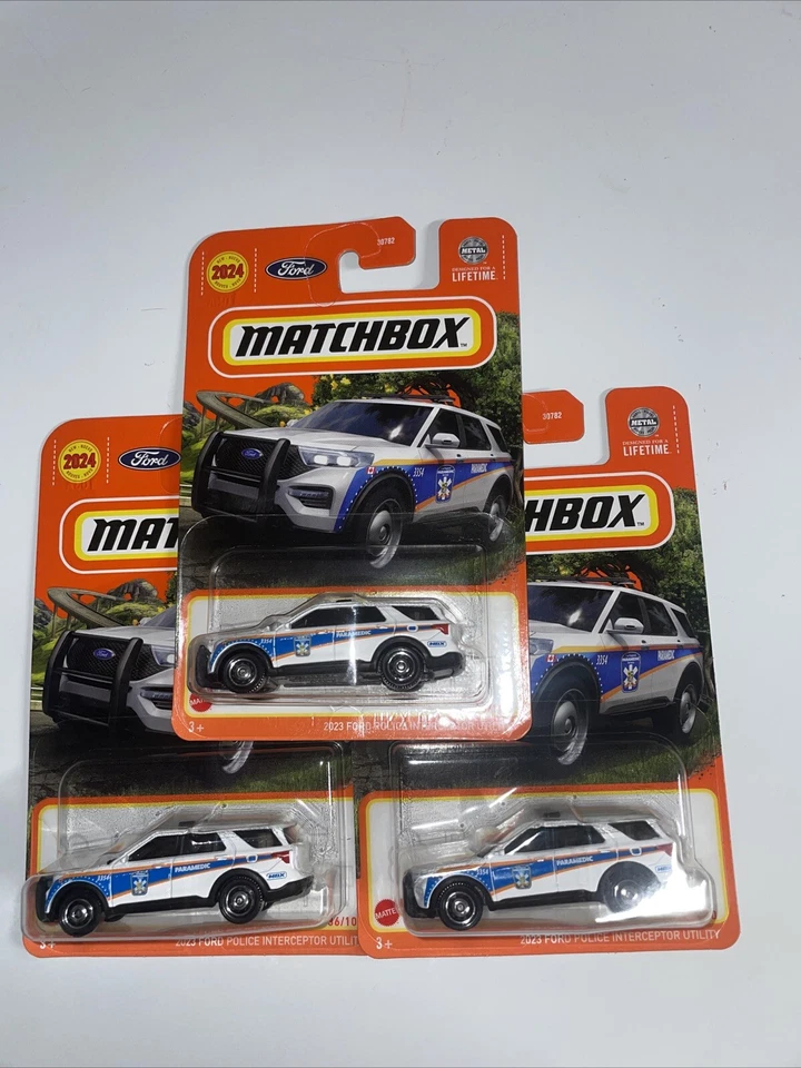 Matchbox 2023 Ford Police Interceptor Utility Lot 3 - Image 4 of 4