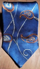 J Ferrari Tie Blue Tie 100 Silk Tie Italy Tie Printed in Italy