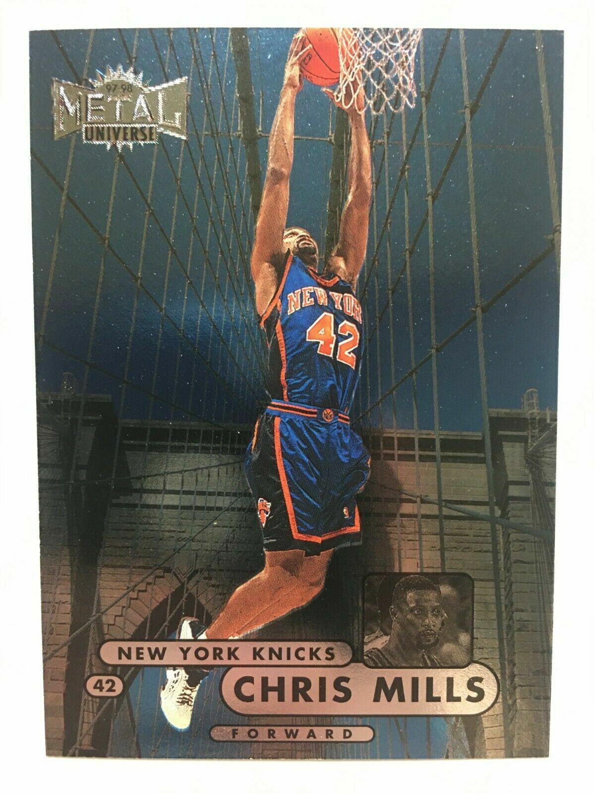1997-98 Metal Universe Championship Chris Mills Knicks Basketball Card #2