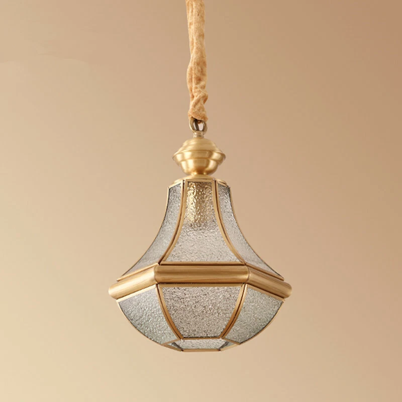 Glass Pendant Light Bar Lamp Copper Ceiling Light Dinning Room Chandelier Lights - Image 3 of 4