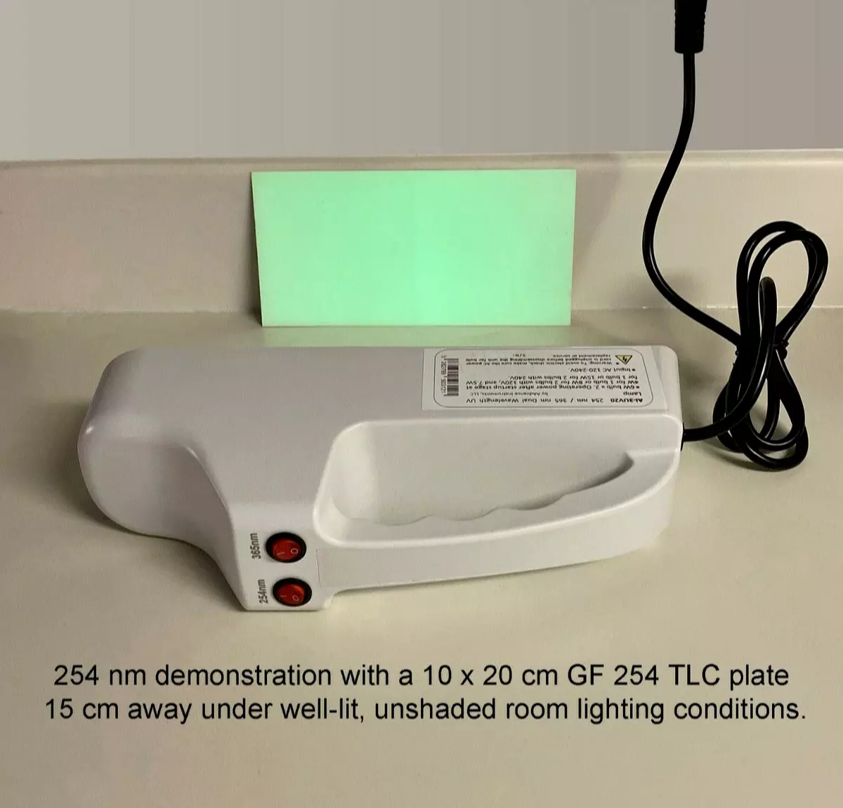 Lab UV Lamp 6W x2 254+365nm Handheld w/ vis. Light Filter UVC UVA