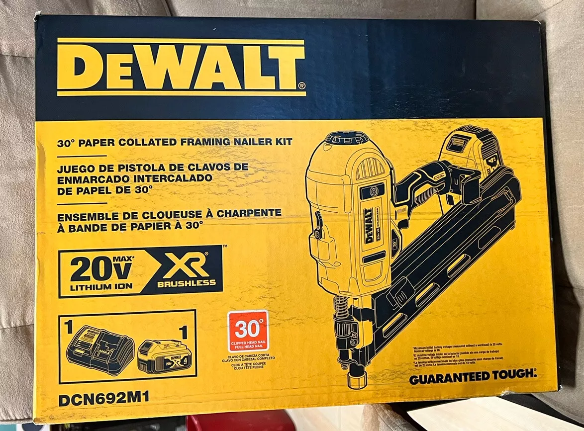 Dewalt DCN692M1 Cordless Framing Nailer, 20V Li-Ion, Fastener Range 2 to  3-1/2