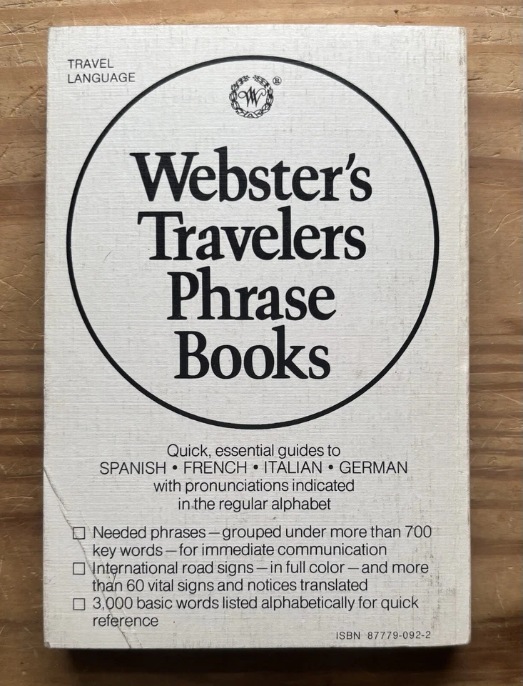 Vintage Webster Travel Phrase Book English German 1971 Pocket Size Paperback - Image 3 of 4