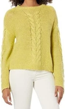 Love, Whit By Whitney Port Cable Knit Sweater Size Large Crew Neck Long Sleeve