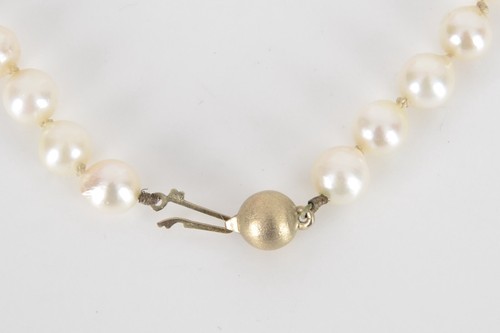 Perlenkette mit 333 Gold Verschluss geknotet alt antik Halskette - Picture 7 of 14