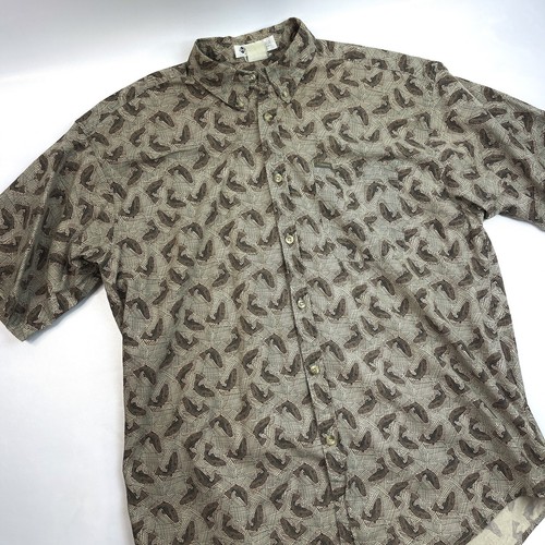 Columbia Sportwear Fish Fishing Outdoor Short Sleeve Button Up Shirt Size XL - Picture 3 of 10