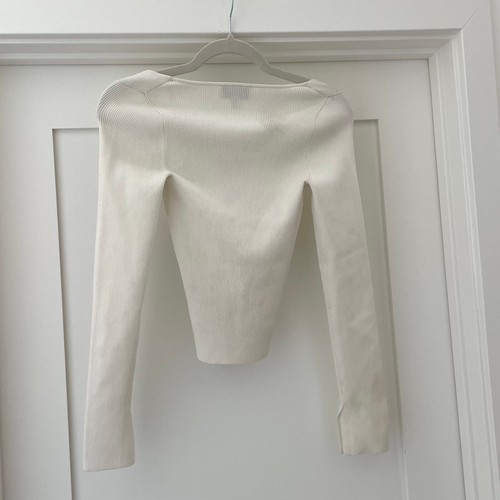 Neu mit Etikett & Other Stories Stricktop Herzausschnitt weiß creme XS - Bild 5 von 6