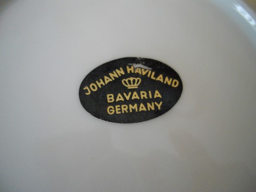 Johann Haviland Bavaria Germany TWILIGHT ROSE Gray Roses 6" Plates ~ Set of 3 ~ - Picture 4 of 4
