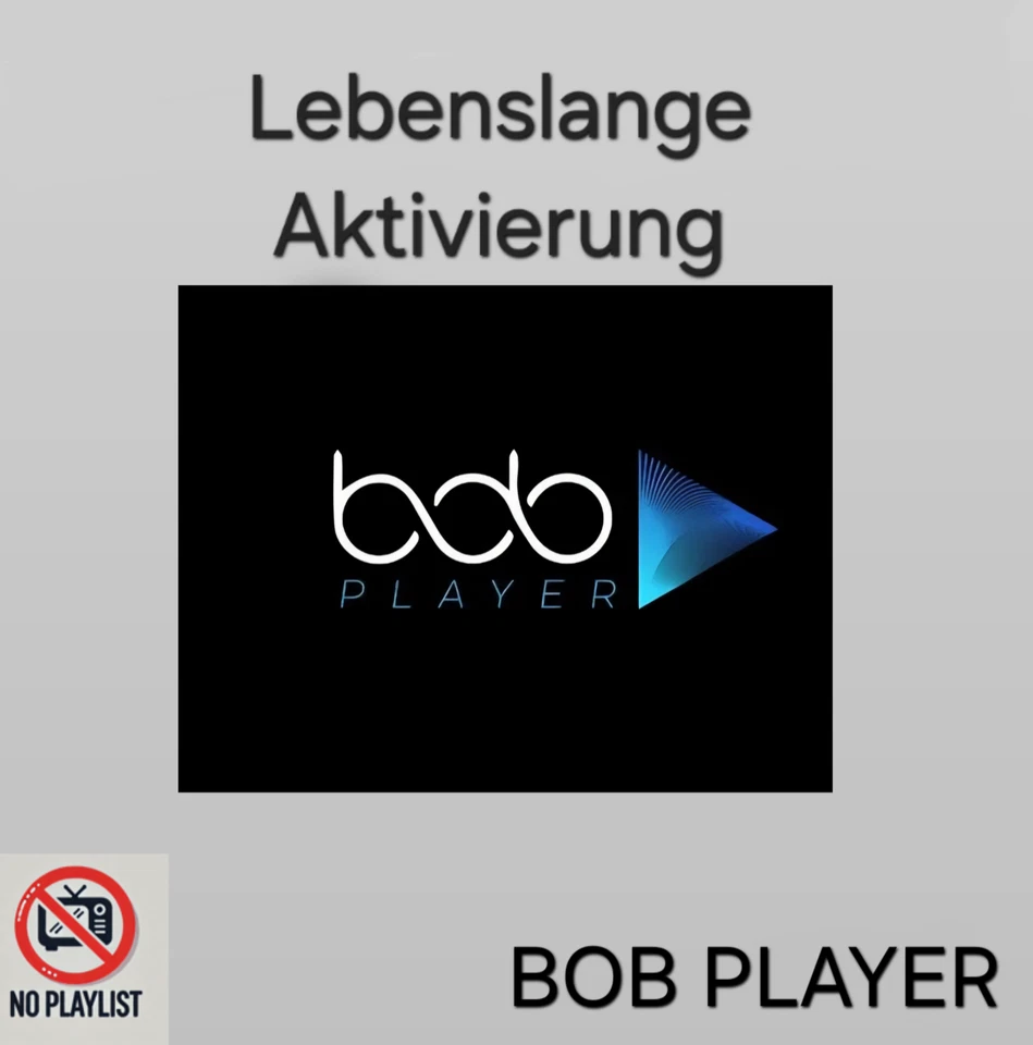 BOB PLAYER Lebenslange Aktivierung Lifetime Activation Freischaltung