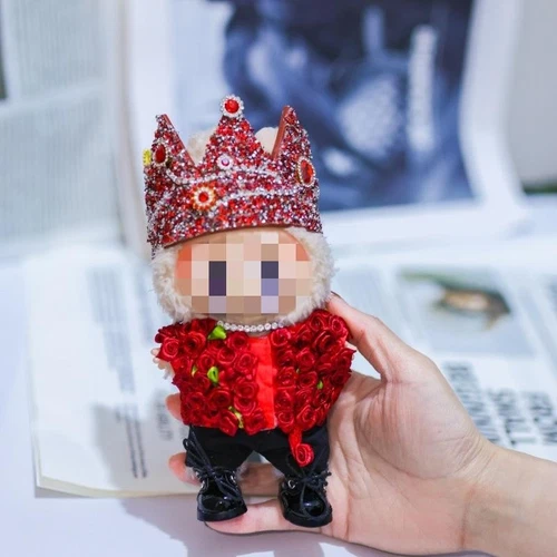 Handmade Doll Clothes Set for Labubu GD Tour Outfit Set with Crown Red Rose Suit - Picture 6 of 8
