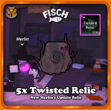 [FISCH] - 5x Twisted Enchant Relic - [New Merlin's Update Relic]