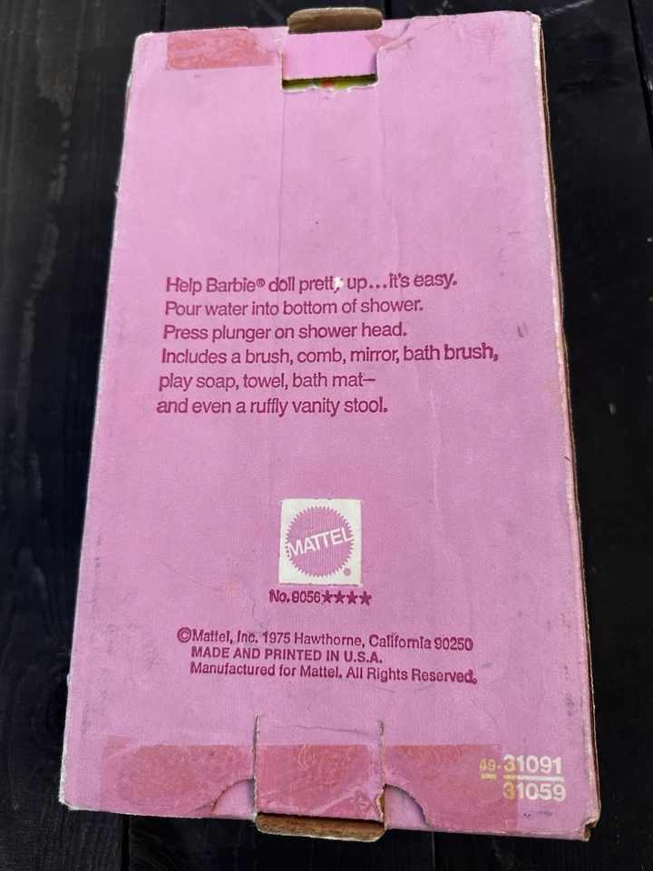 Juego de Barbie Bathe'n Beauty Place 1975 vintage de Mattel 31091 piezas faltantes Foto 4 de 4