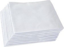 RDS HANKYTEX Men's Handkerchiefs,100 Soft Cotton,White Hankie Pack of 12 Pieces