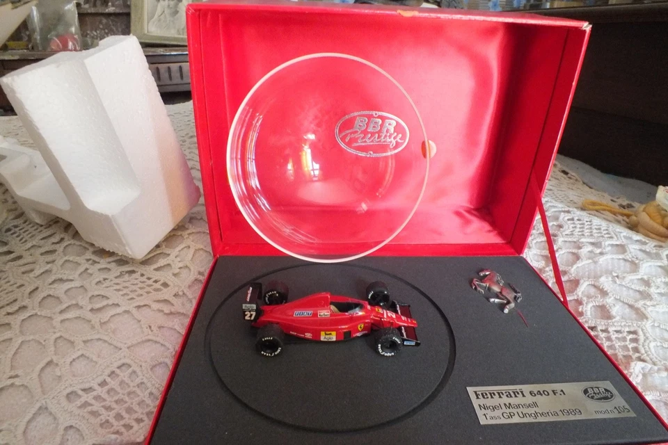 BBR:N MANSELL FERRARI 640 F1 1/43. Winn gp de hongrie. 89. coffret. PRESTIGE.    - Immagine 4 di 4
