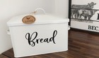 Large White Metal Bread box Bread Storage Farmhouse Kitchen Decor Vintage Style — photo 1