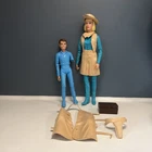 Vintage Marx Best of the West Jane West and Jamie West Action Figures.