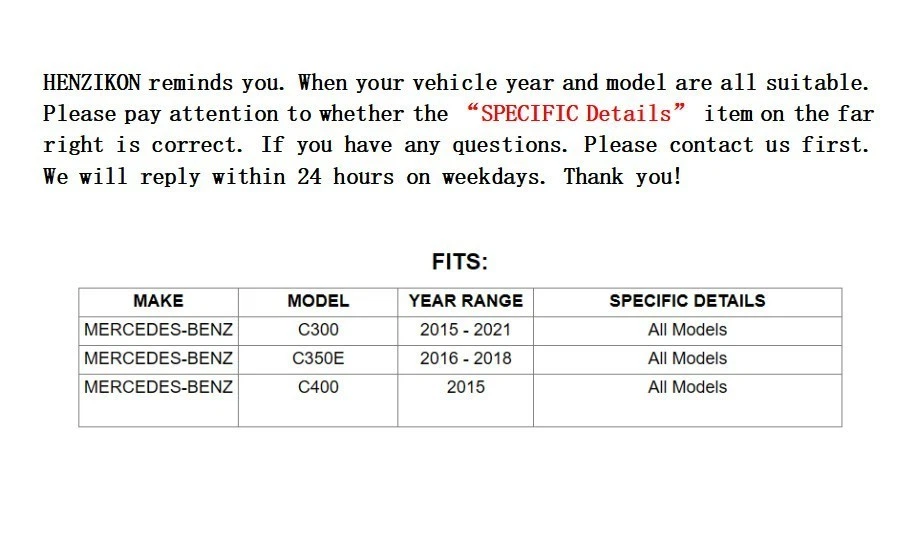 Pastillas de freno traseras de cerámica para Mercedes-Benz C300 C350e C400 2015 2016 2017-2021 Foto 2 de 4