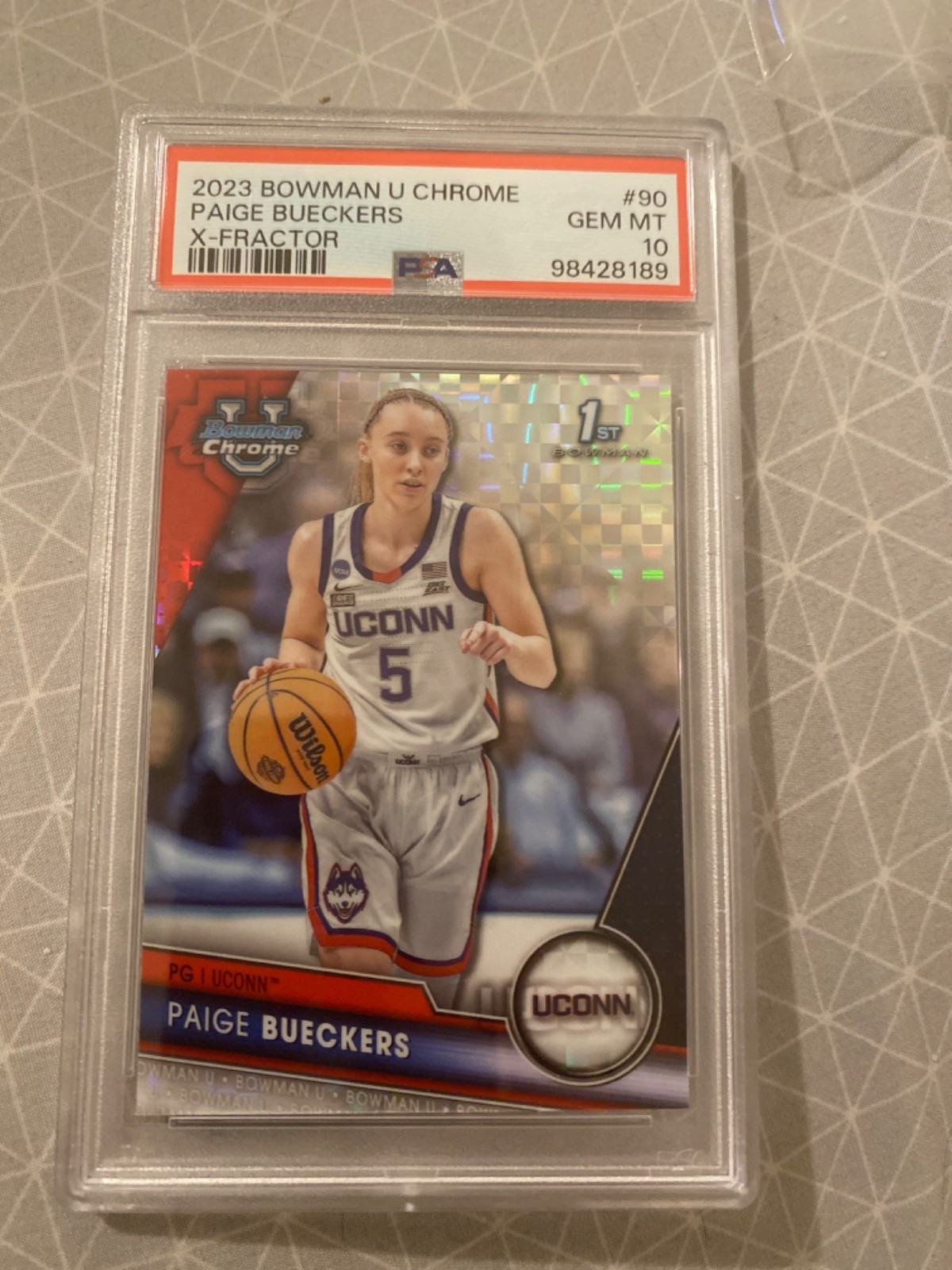 2023 Bowman U Chrome Paige Bueckers X-Fractor #90