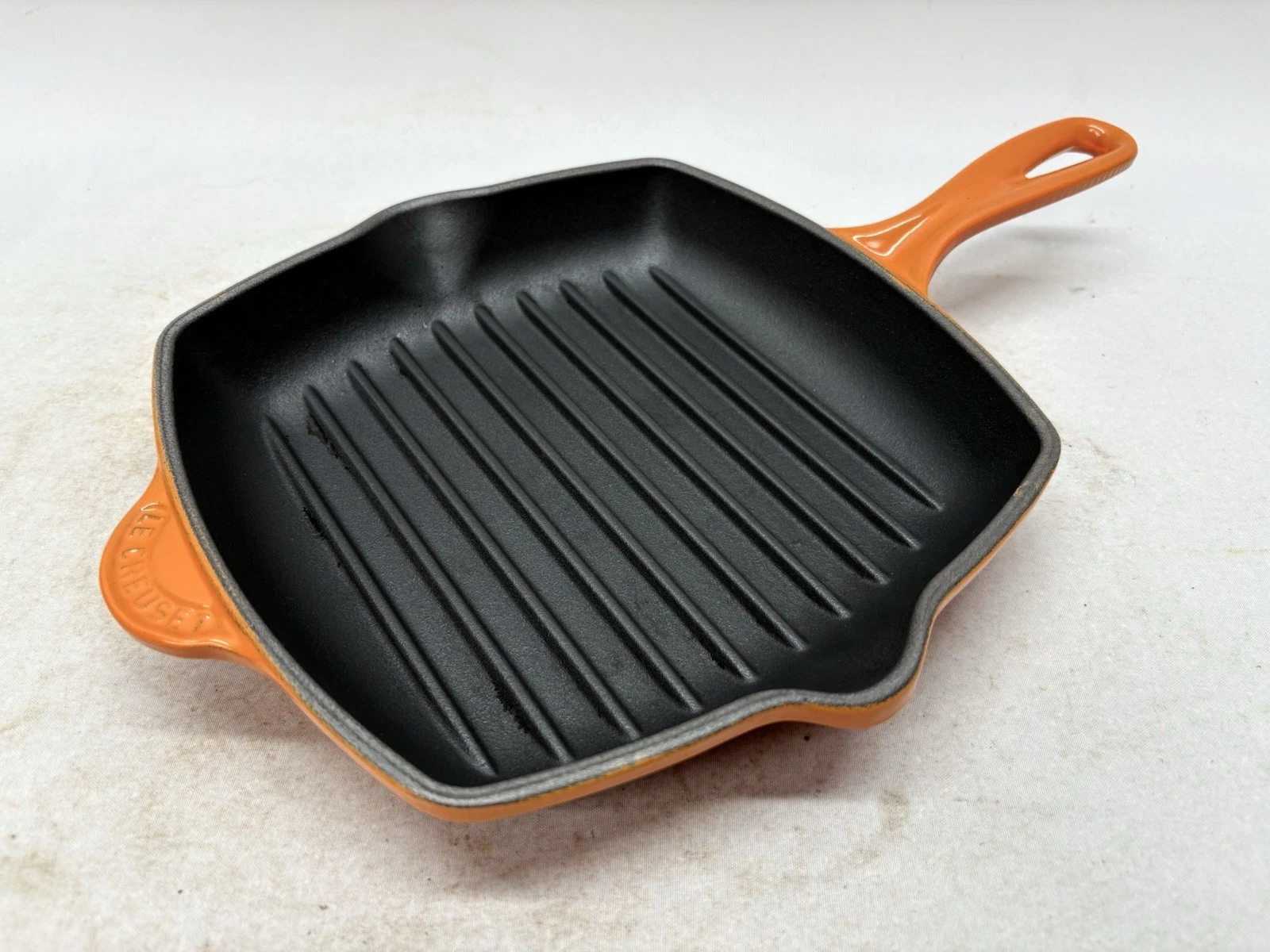 Le Creuset Griddle Skillet Frying Pan 20 Orange Cast Iron Square