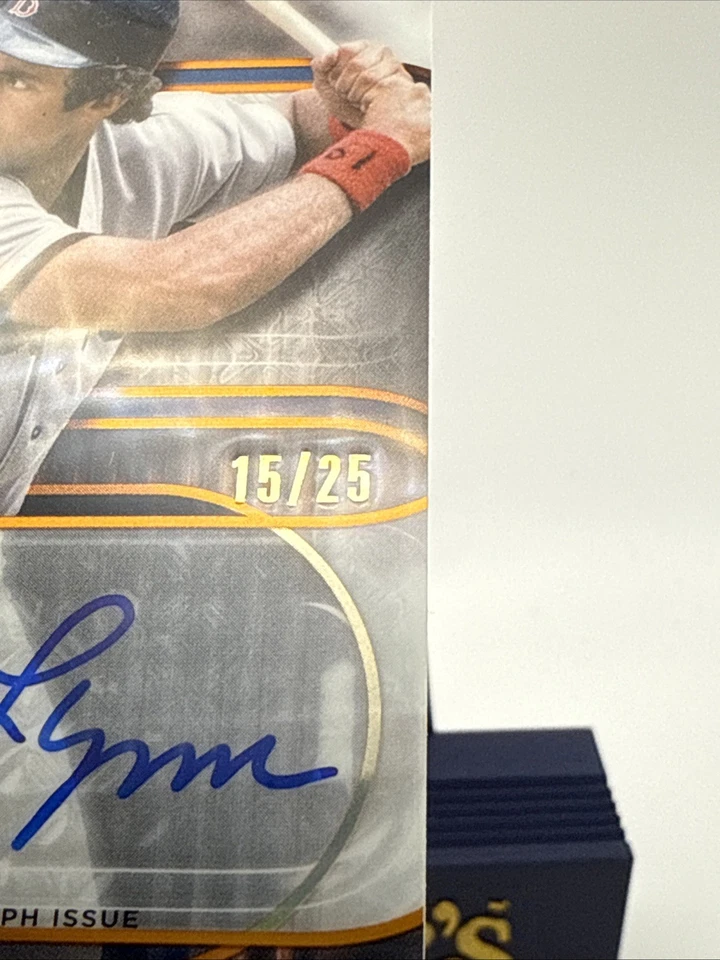 2024 Topps Tribute Orange Fred Lynn Auto #TA-FL /25 - Red Sox - FREE SHIP - Image 3 of 3