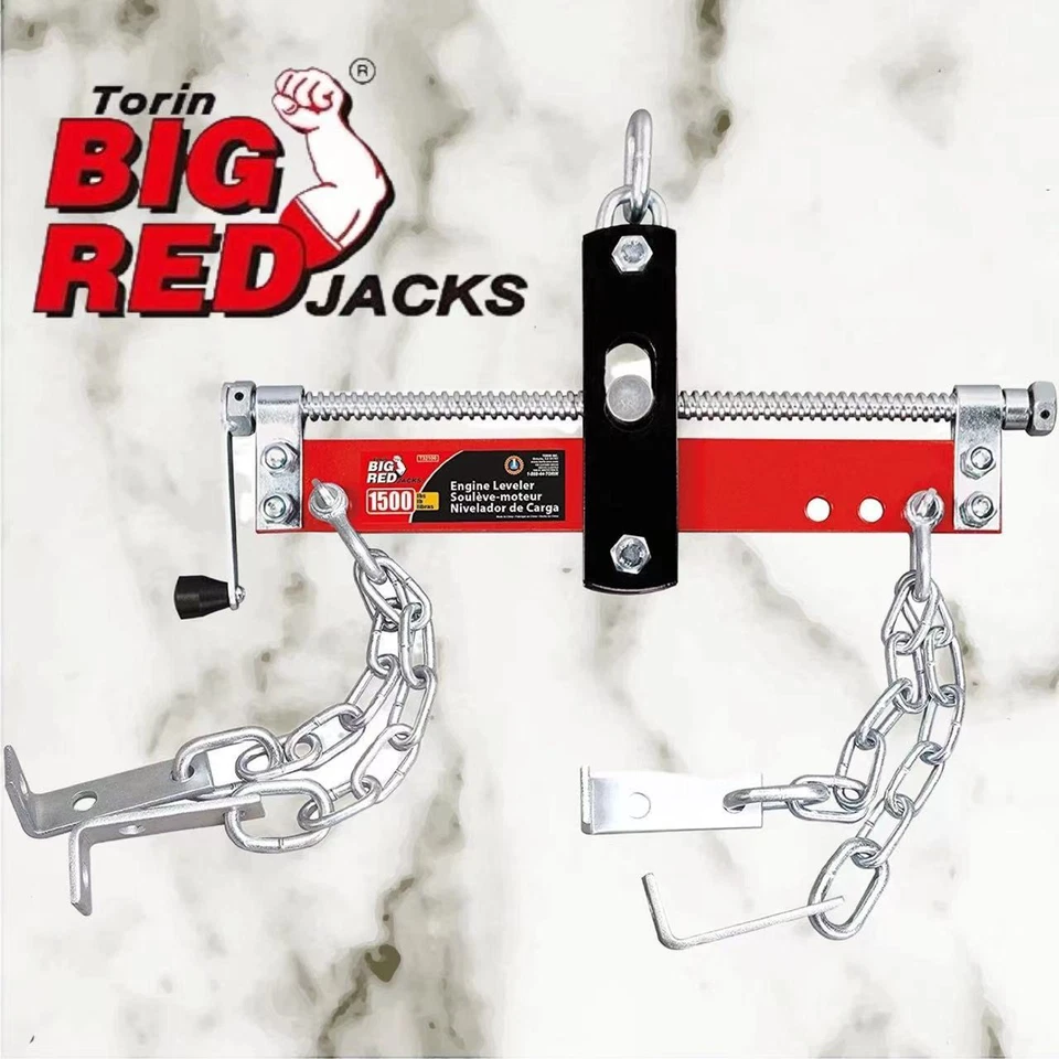 Elevador de motor BIG RED 3/4 toneladas T32100 taller grúa accesorio acero 3 nivelador de motor Foto 2 de 4