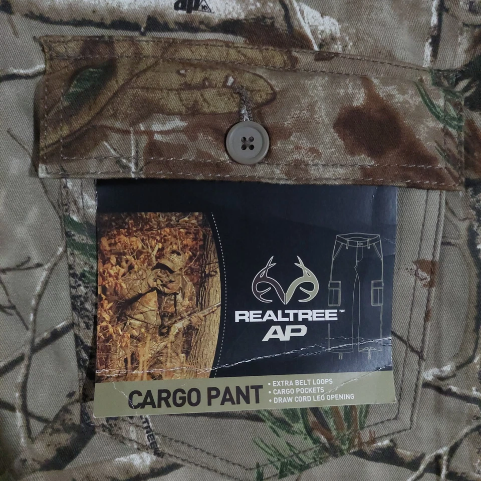 REALTREE AP Camo Twill Cargo Hunting Pants Men's 28x30 Cotton Blend Outdoors NEW - Image 4 of 4