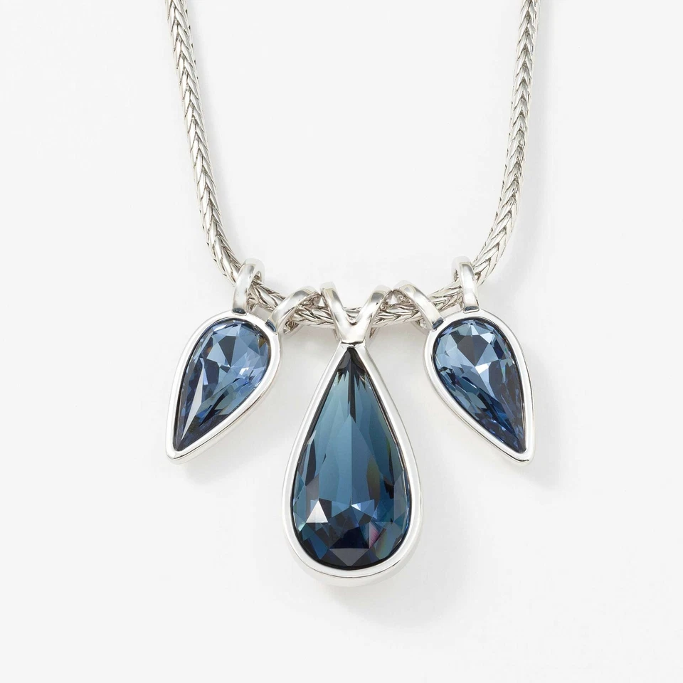 Collar de piedra de toque cristal Swarovski cambia tu mente azul looks infinitos nuevo en caja Foto 3 de 4