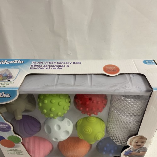 Kidoozie Touch N Roll Sensory Balls 9 Textured Squeeze Balls W/ Mesh Storage Bag - Picture 3 of 5