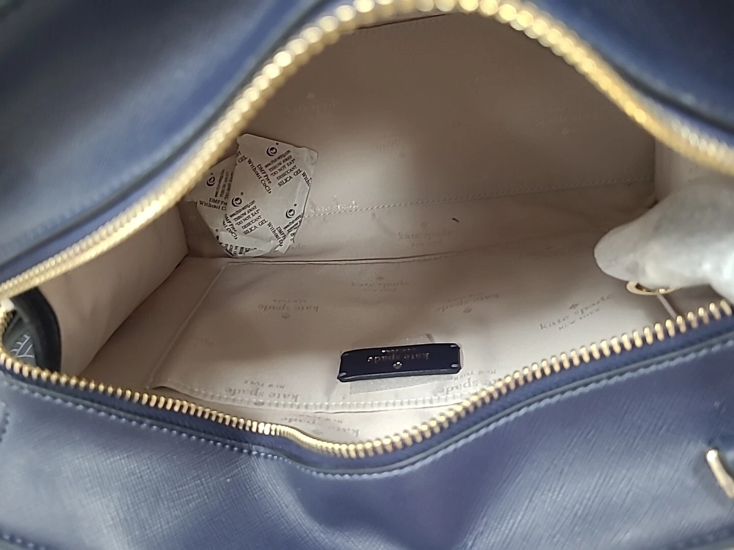 Nuova borsa media Kate Spade Madison pavone stampa floreale KH419