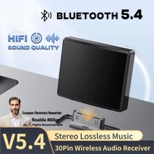 Upgraded Bluetooth 5.4 30 Pin Audio Receiver Compatibility HIFI Lossless Music