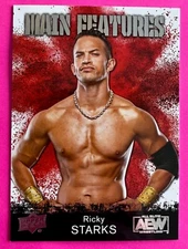 Ricky Starks 2021 Upper Deck AEW Wrestling MAIN FEATURES INSERT Rookie #MF-37