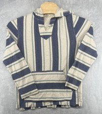 Faherty Biarritz Hoodie Striped Blue Faded Denim Stripe Men's Size Small S